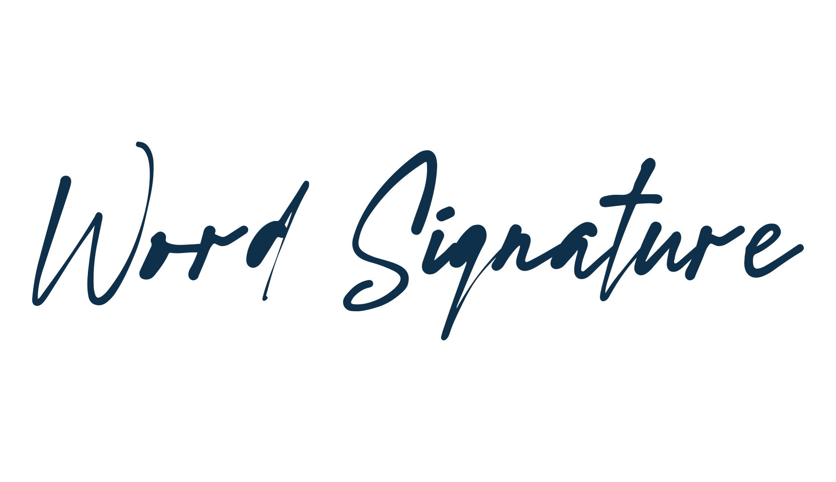 Word Signature, script handwritten fancy decorative calligraphy font preview