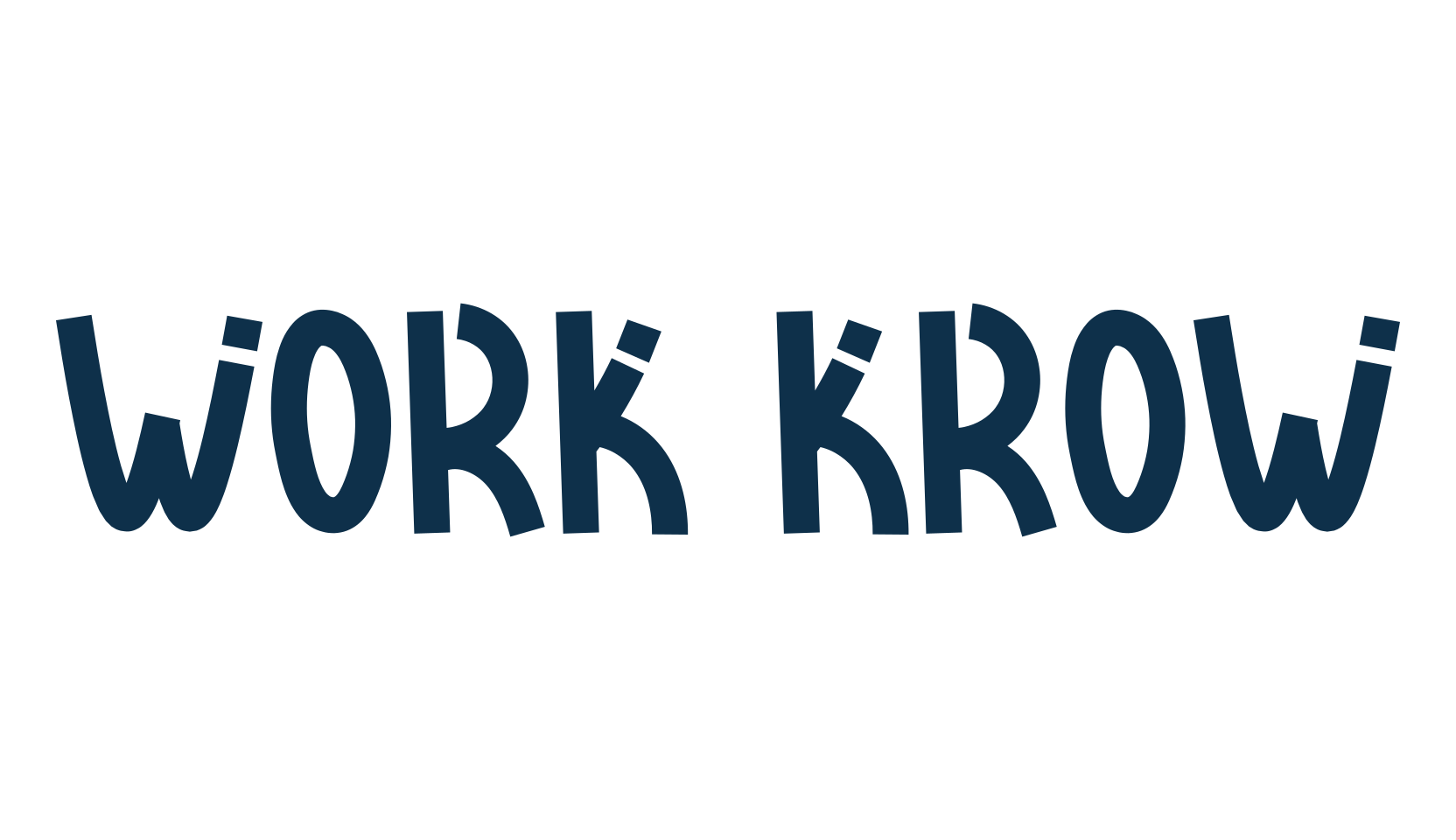 Work Krow, fancy cartoon decorative font preview