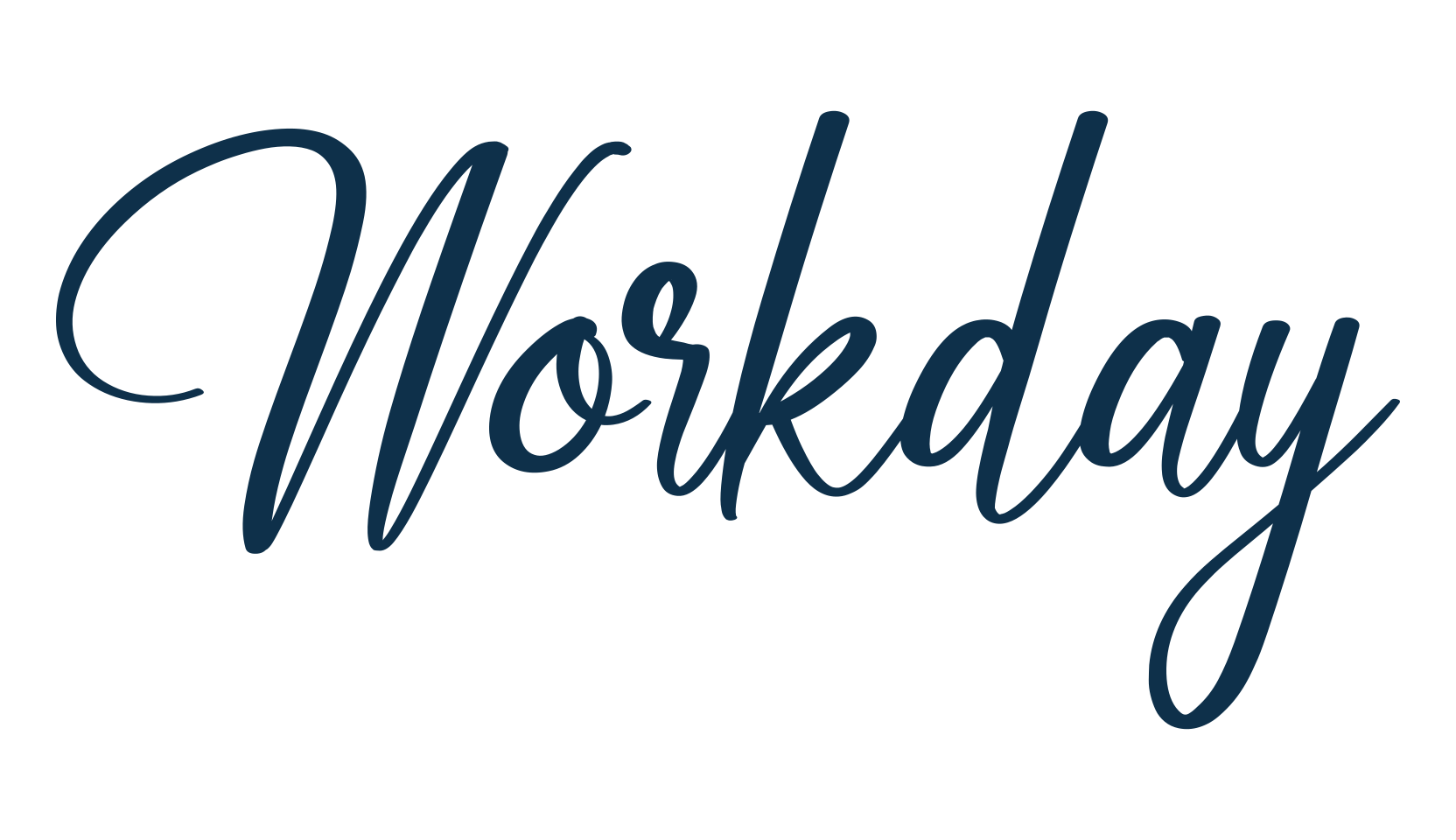 Workday (workday), calligraphy font preview