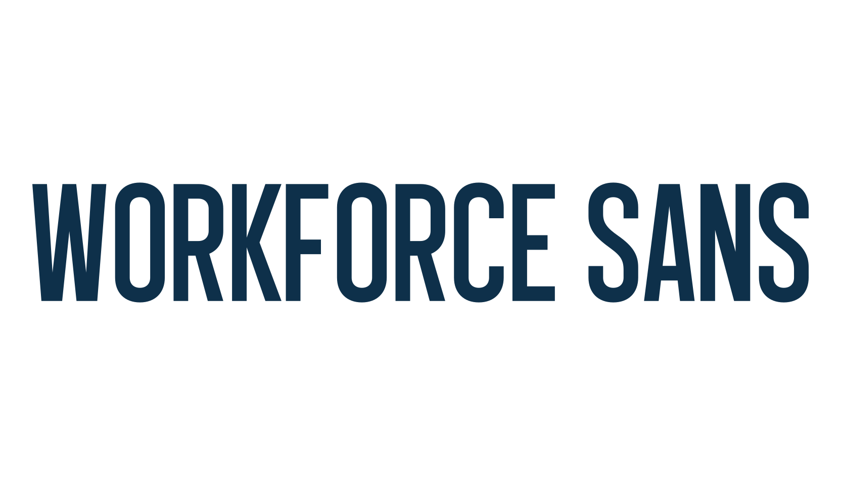 Workforce Sans, basic sans serif font preview