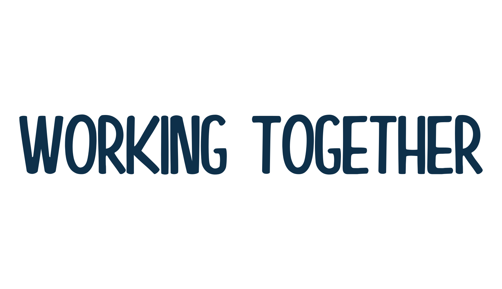 Working Together, fancy various decorative script calligraphy font preview