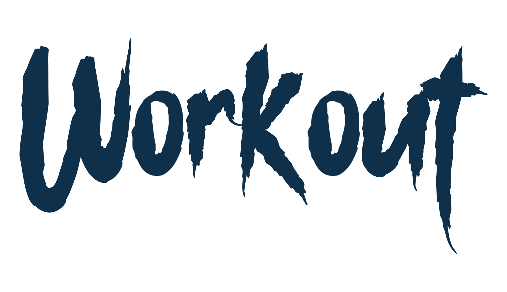 Workout (workout-2), brush font preview