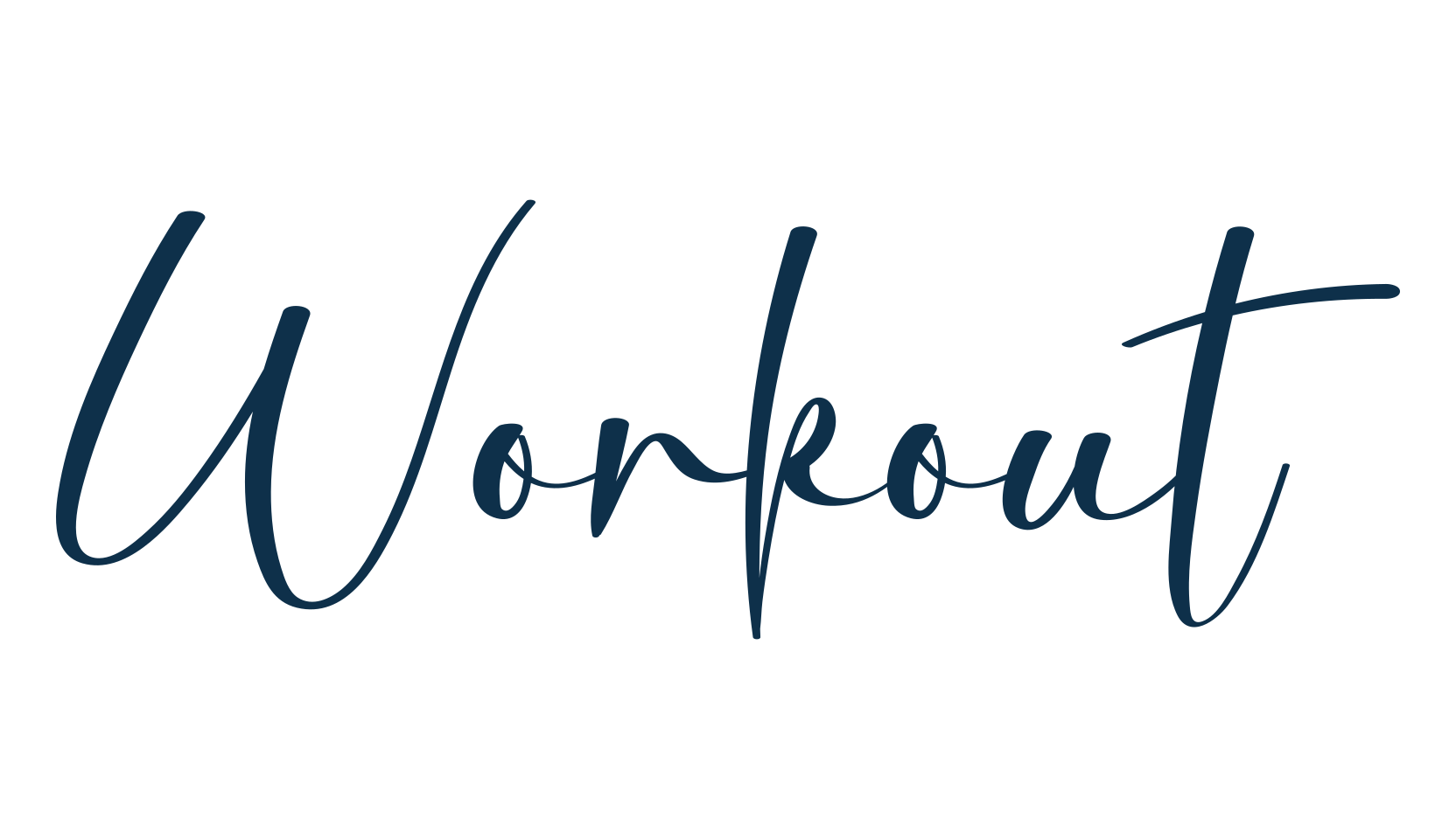 Workout, script handwritten fancy decorative calligraphy font preview