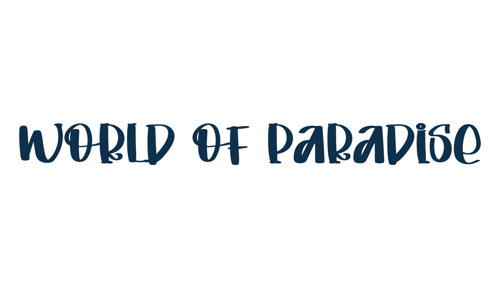 World Of Paradise, various font preview