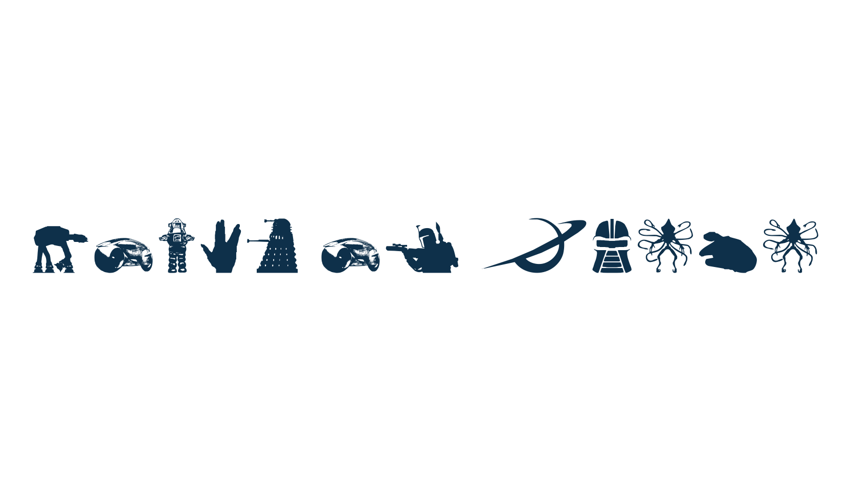 World of SciFi, fancy decorative font preview