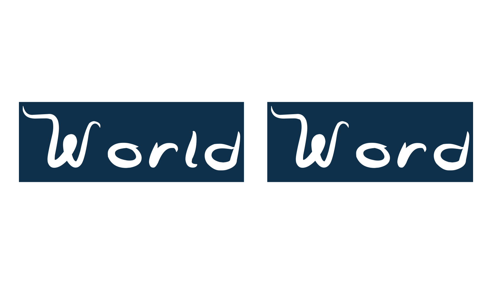 World Word, fancy various decorative script calligraphy font preview