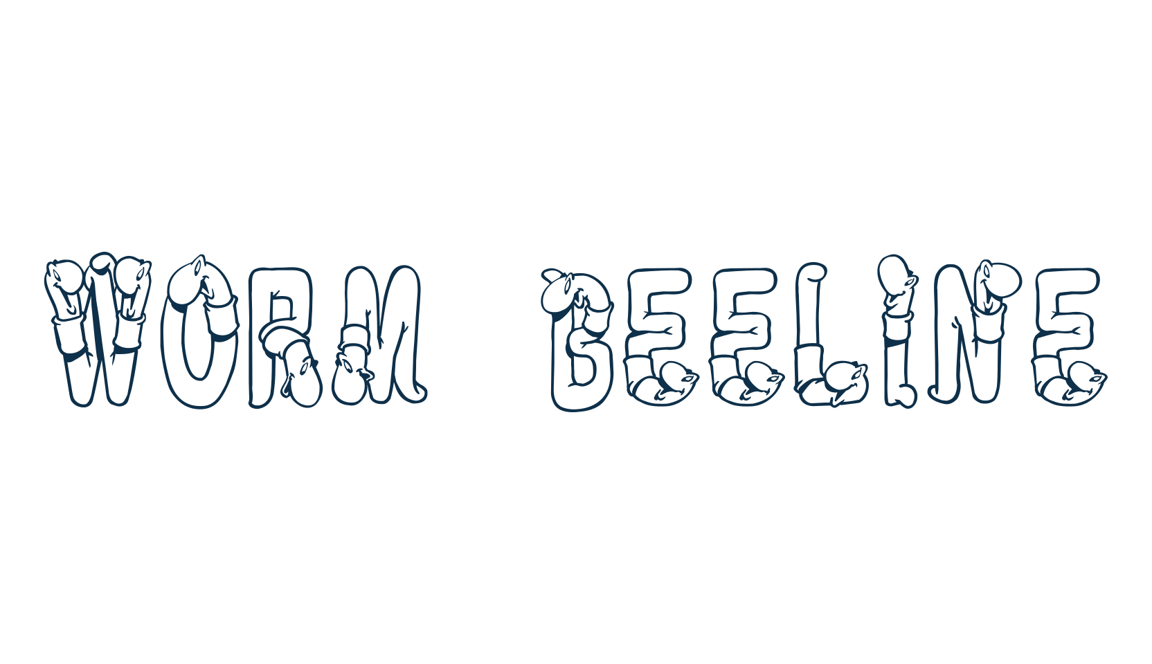 Worm Beeline, fancy decorative font preview