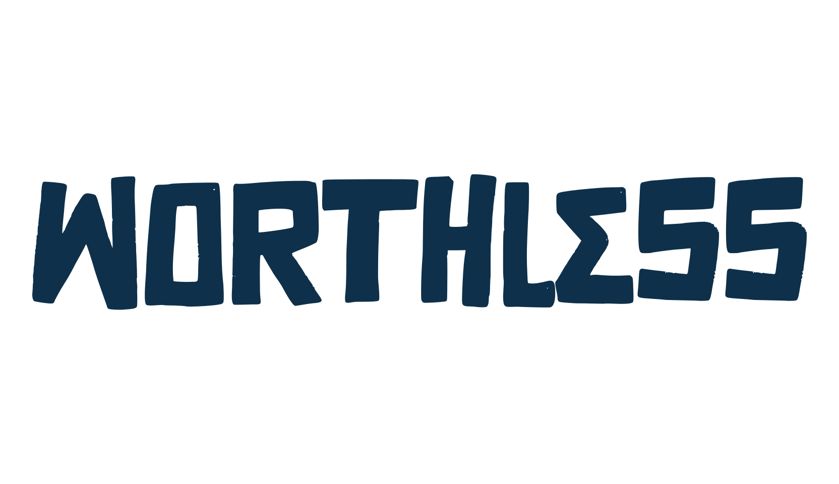 Worthless, cartoon font preview