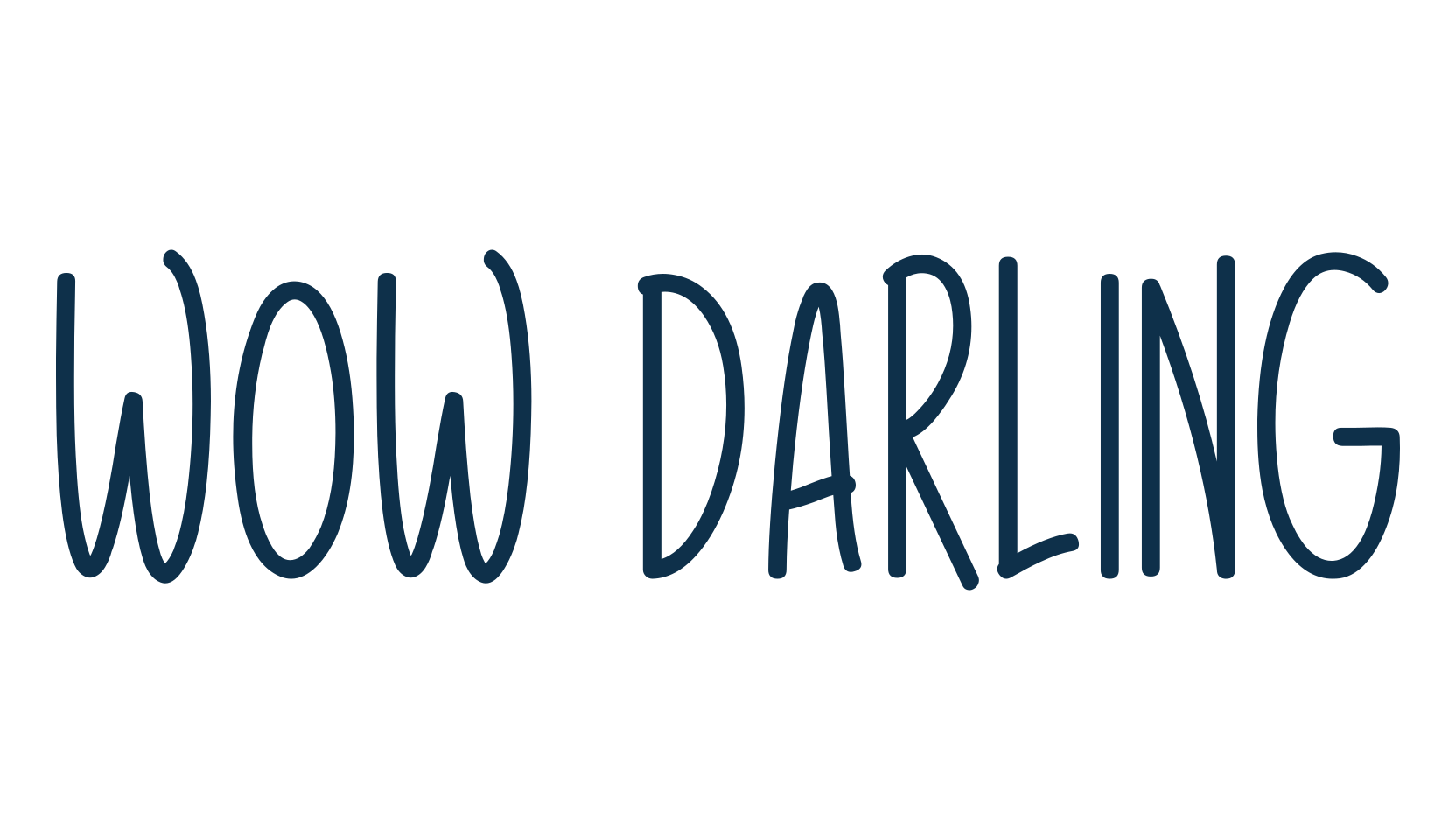 Wow Darling, handwriting font preview
