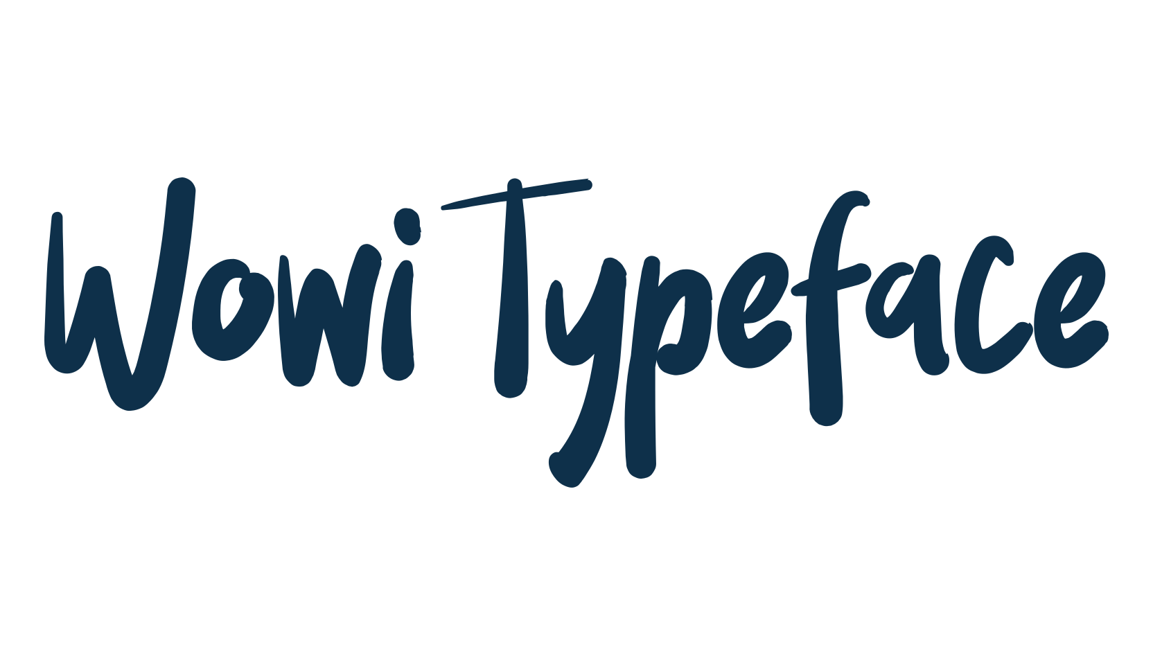 Wowi Typeface, brush font preview