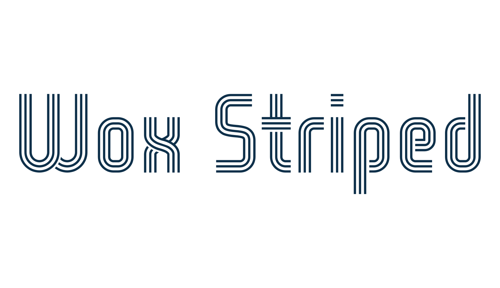 Wox Striped, fancy groovy decorative font preview