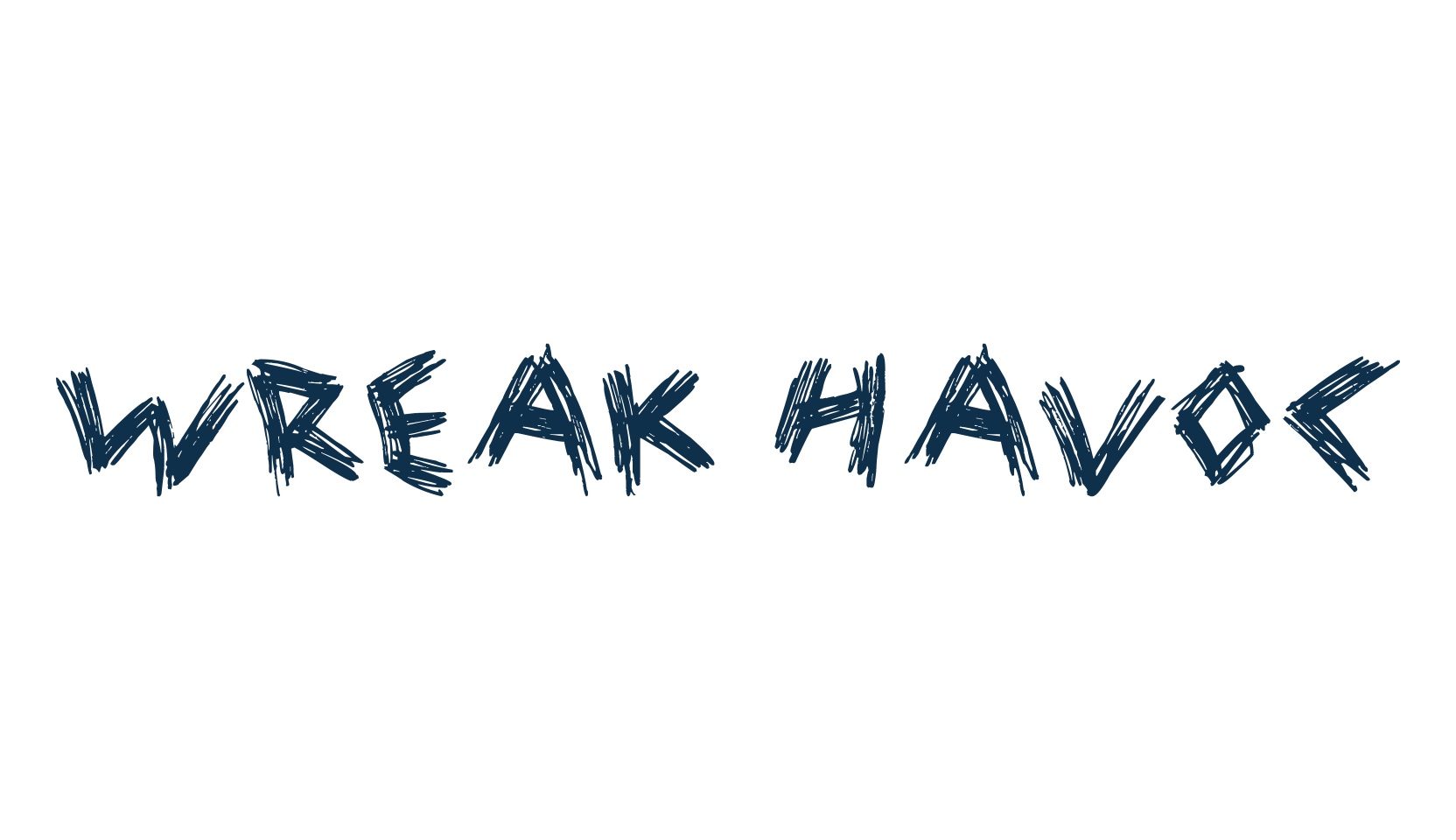 Wreak Havoc, trash font preview