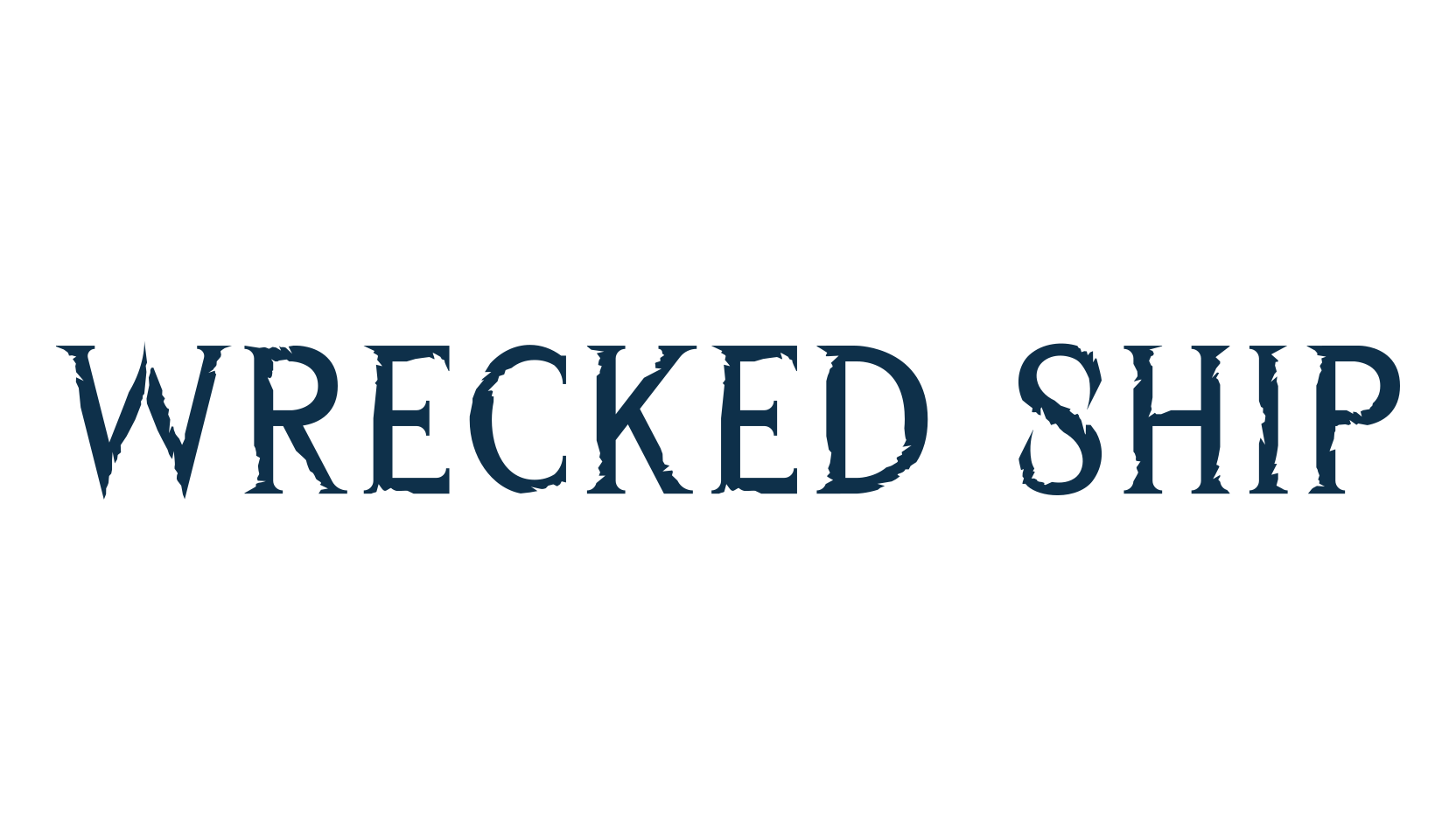 Wrecked Ship, holiday halloween fancy decorative horror font preview