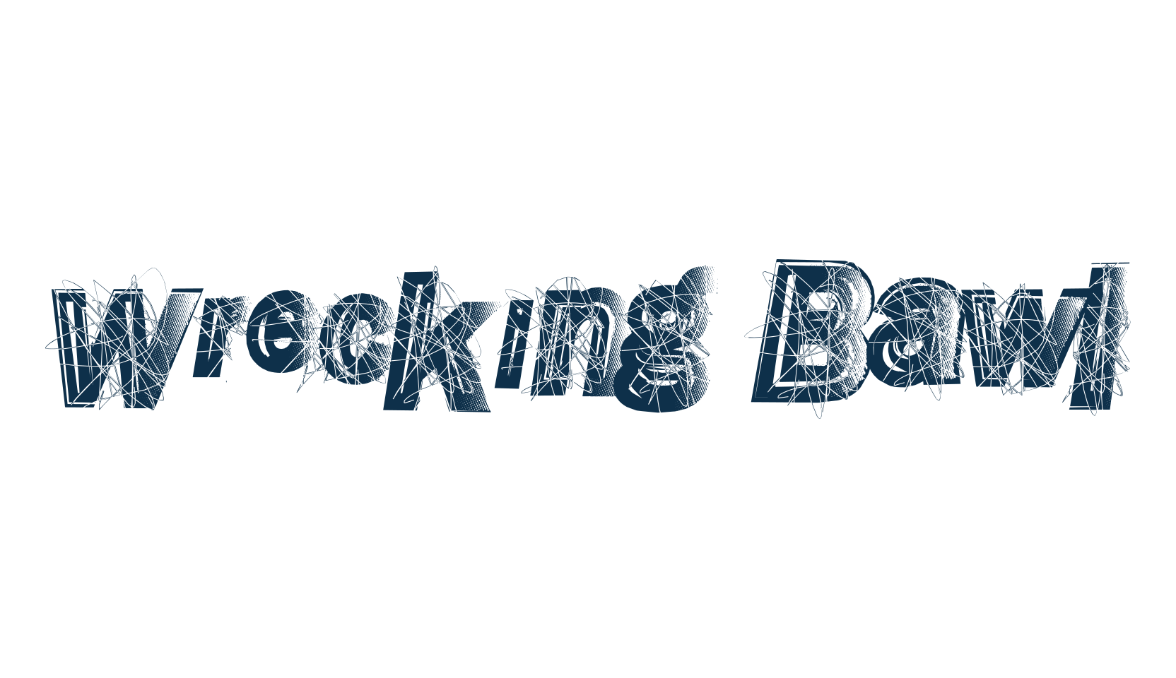 Wrecking Bawl, destroy font preview