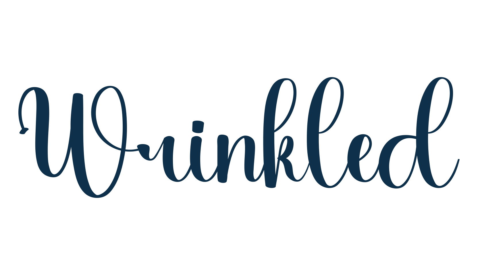 Wrinkled, script handwritten fancy decorative calligraphy font preview