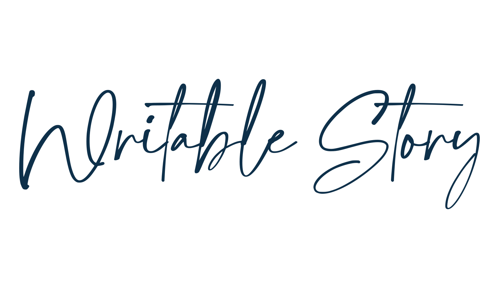 Writable Story, script handwritten fancy decorative calligraphy font preview