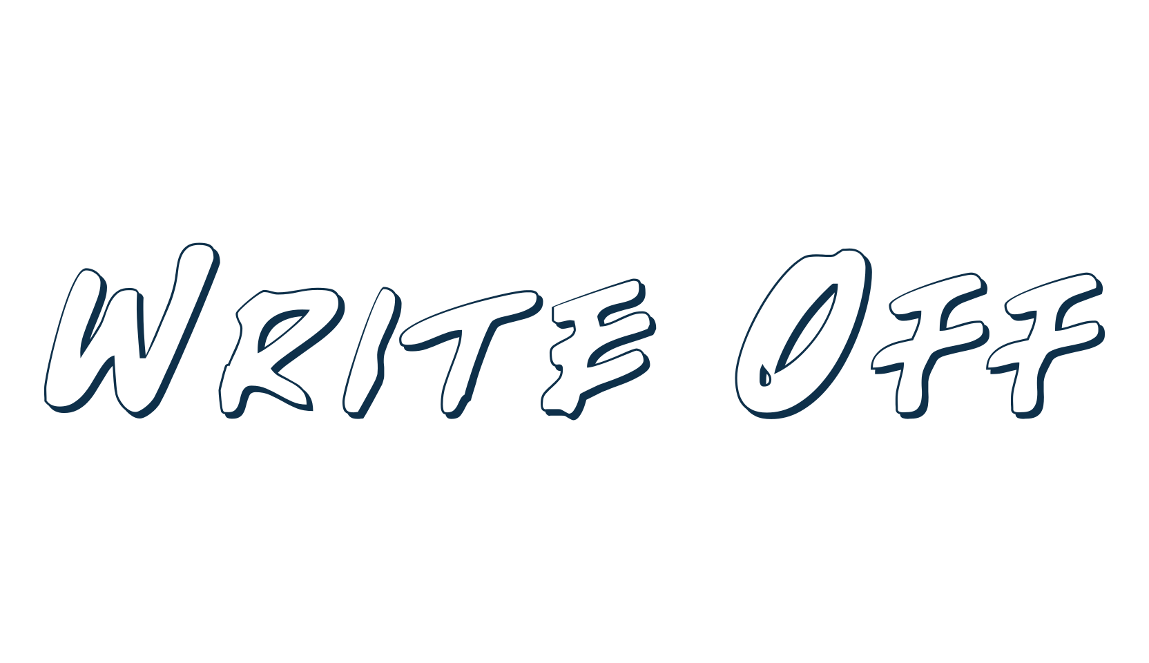 Write Off, cartoon font preview