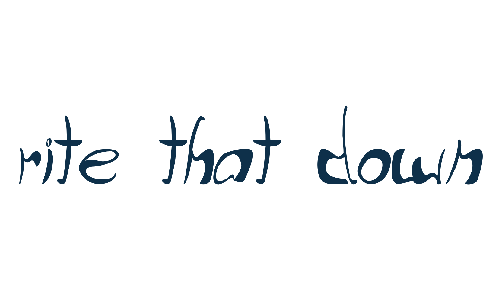 Write that down, fancy various decorative script calligraphy font preview