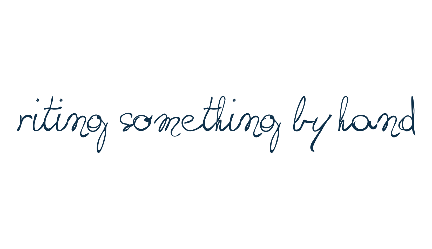 Writing something by hand, script handwritten fancy decorative calligraphy font preview