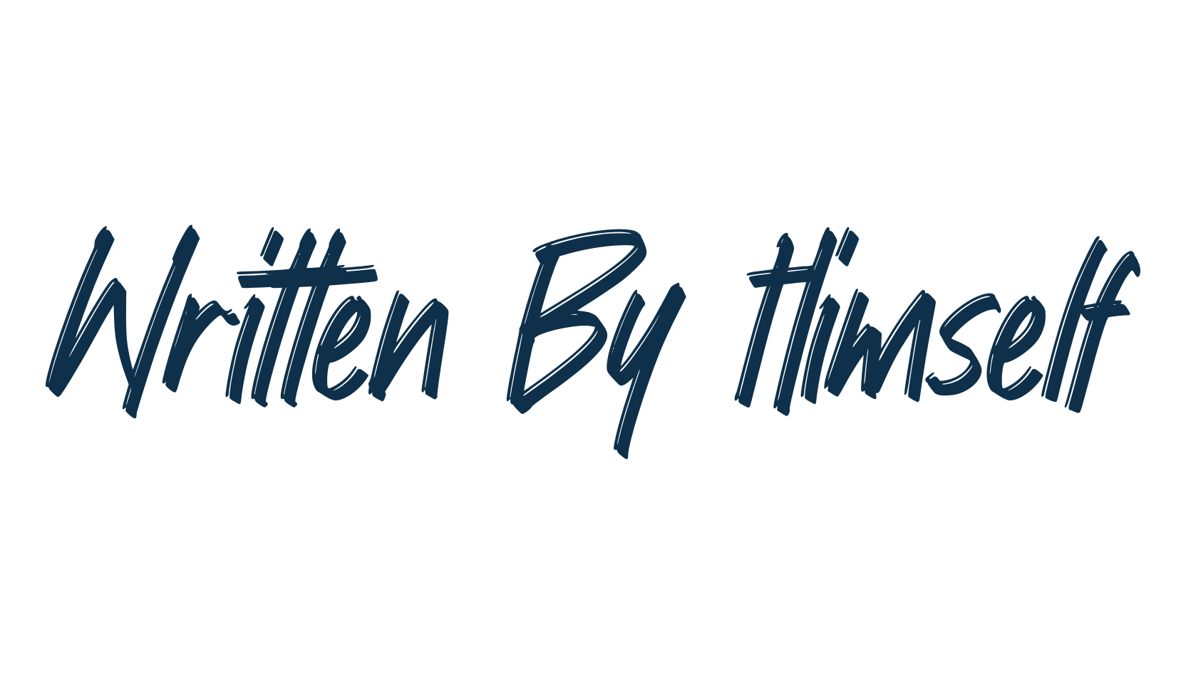 Written By Himself, brush font preview