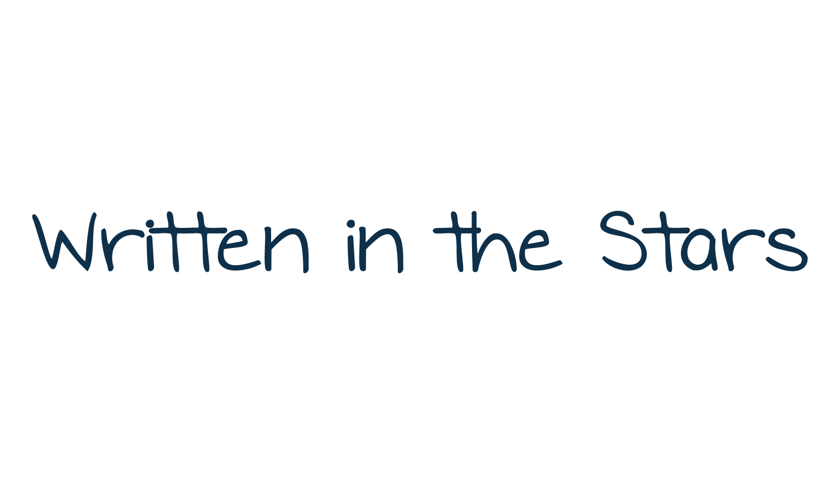 Written in the Stars, script handwritten fancy decorative calligraphy font preview