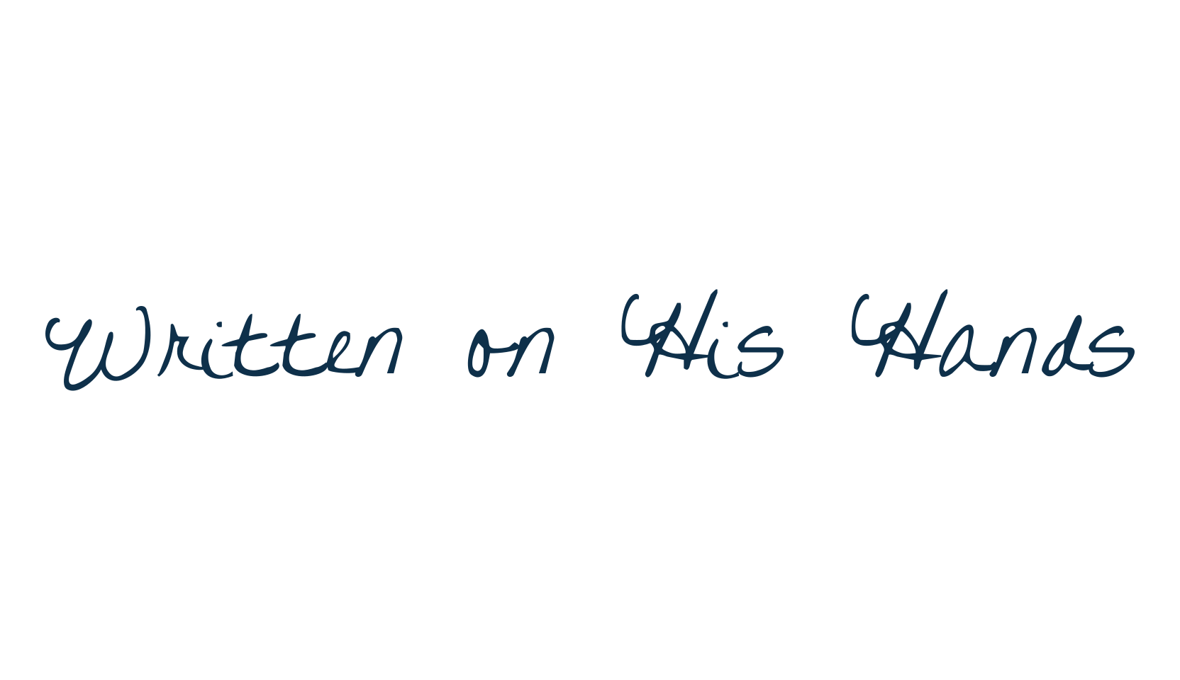 Written on His Hands, script handwritten fancy decorative calligraphy font preview