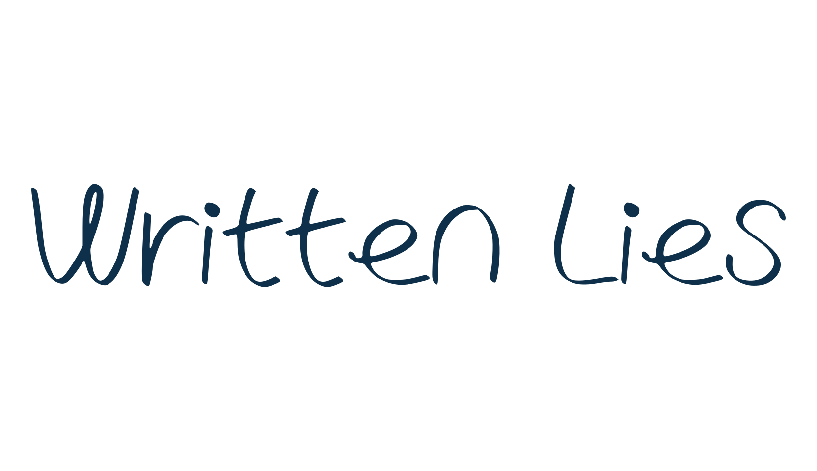 Written Lies, handwriting font preview