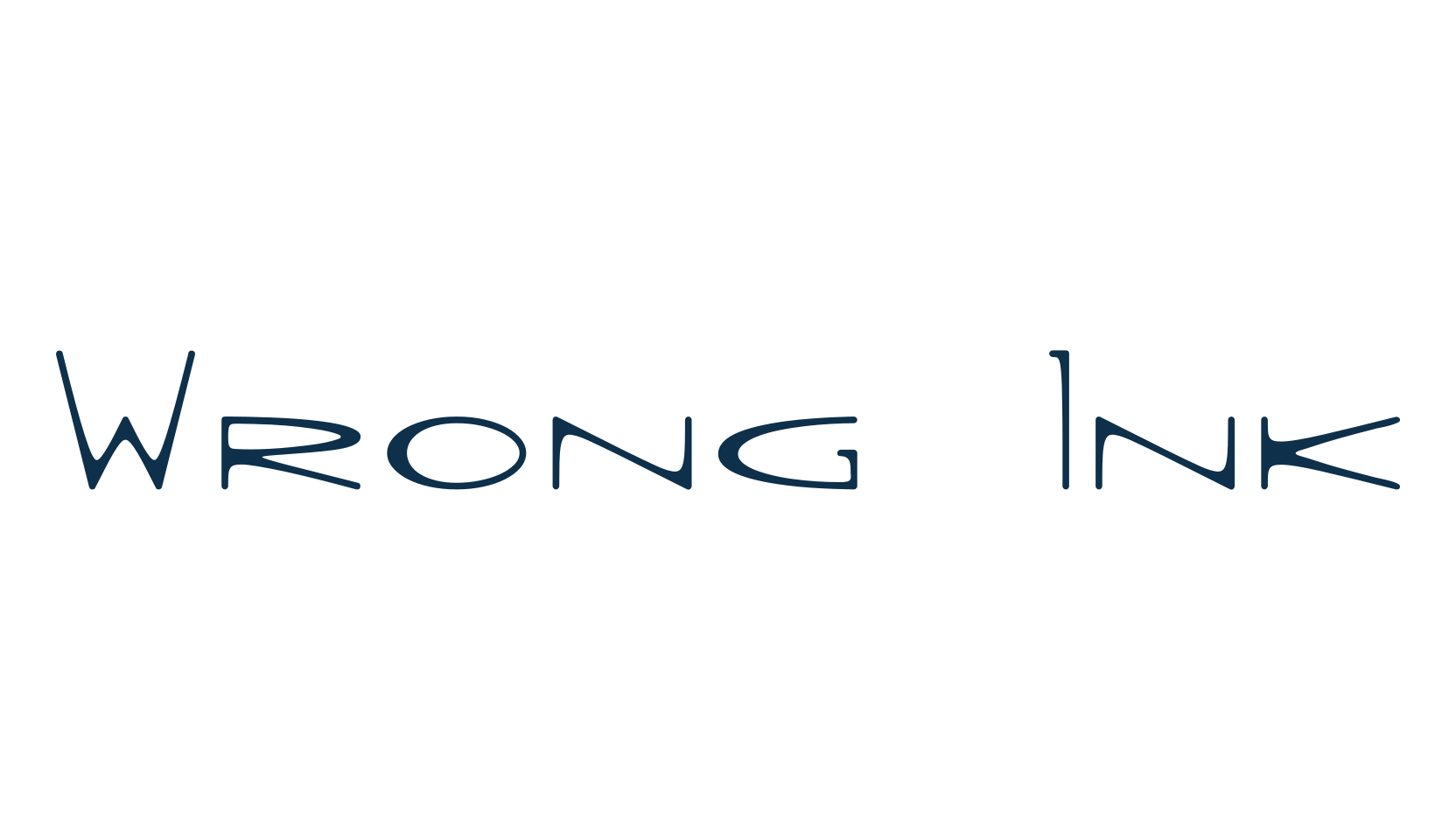Wrong Ink, various font preview