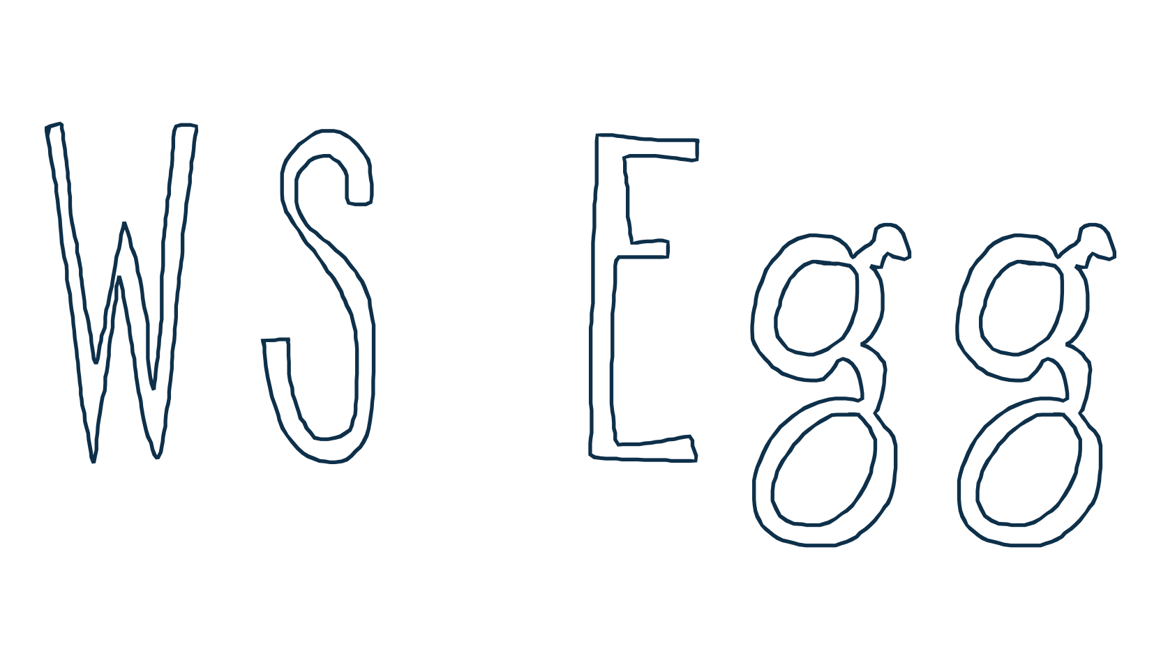 WS Egg, cartoon font preview