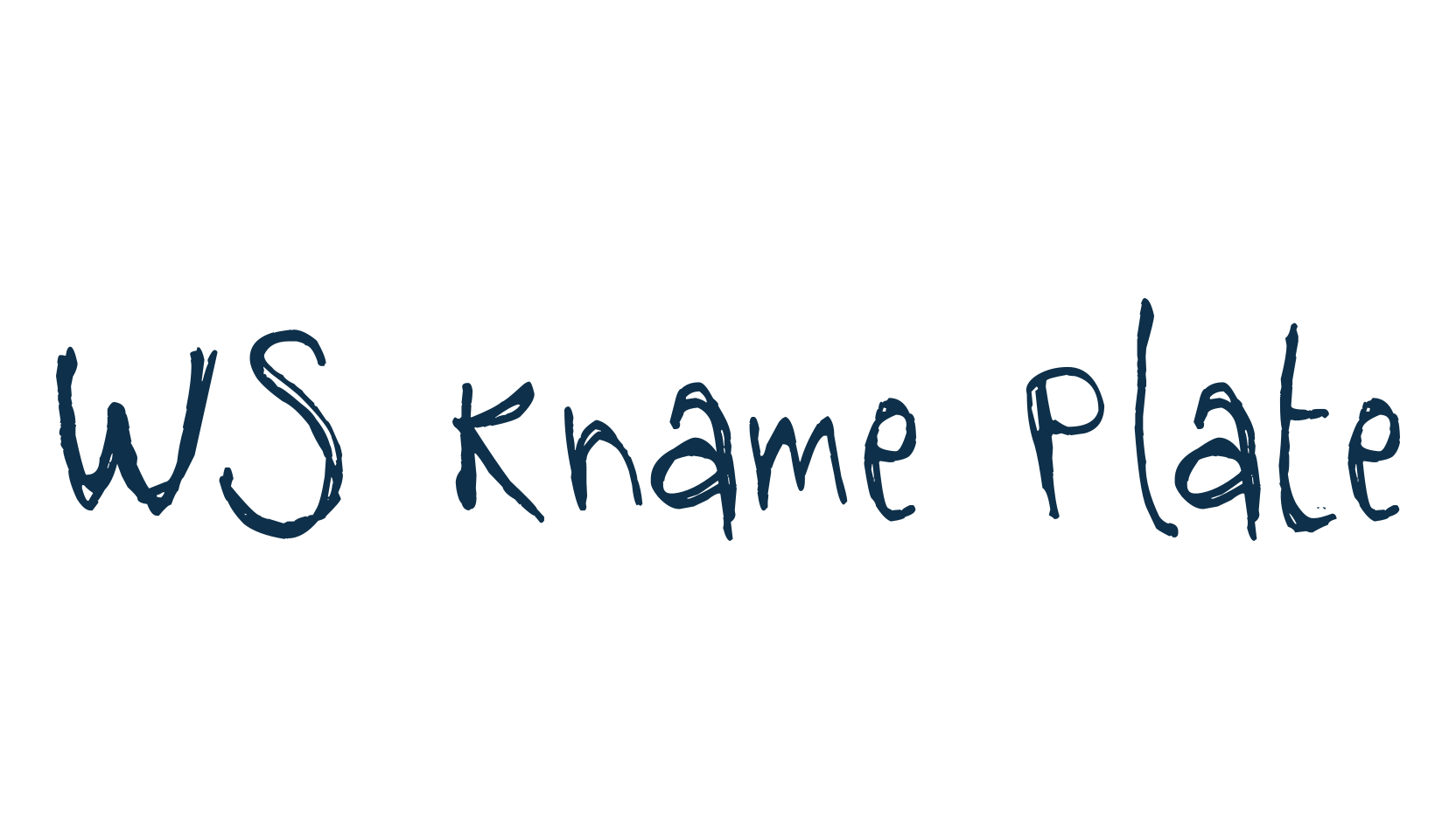 WS Kname Plate, various font preview