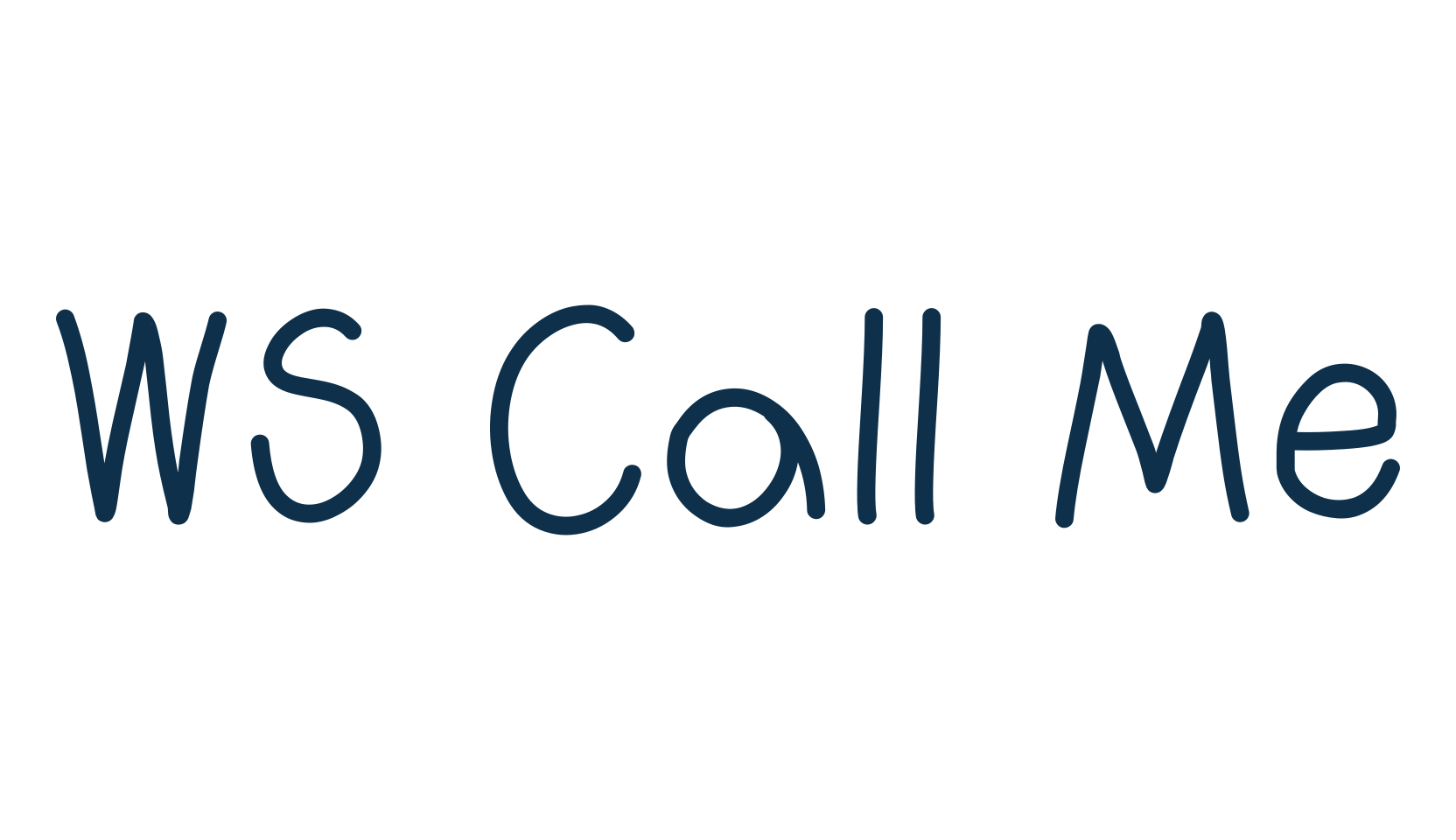 WS Call Me, handwriting font preview