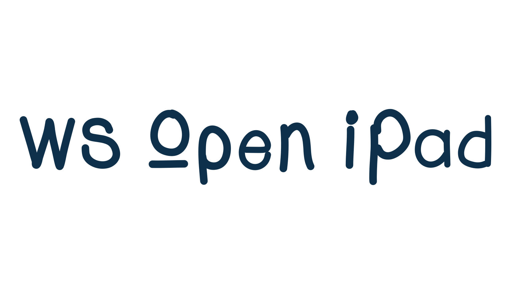 WS Open iPad, script handwritten fancy decorative calligraphy font preview