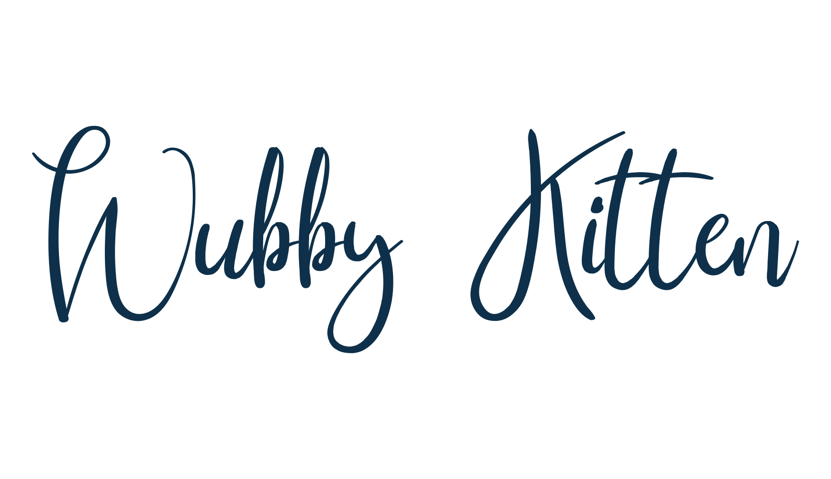 Wubby Kitten, script calligraphy fancy decorative font preview