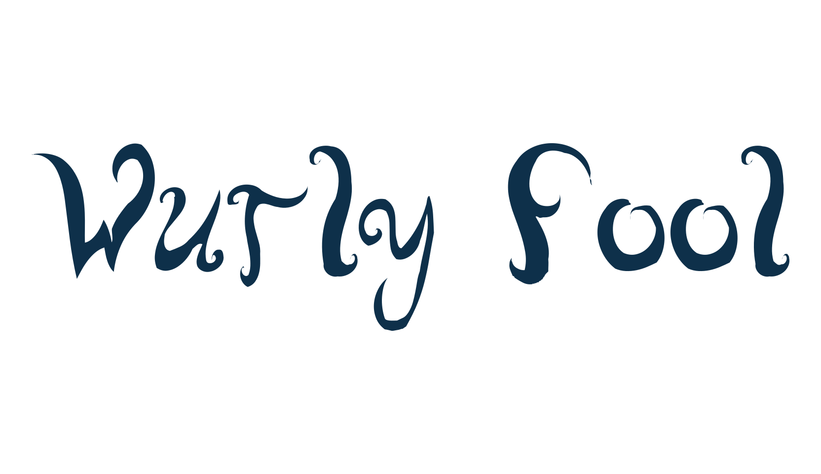 Wurly Fool, curly font preview
