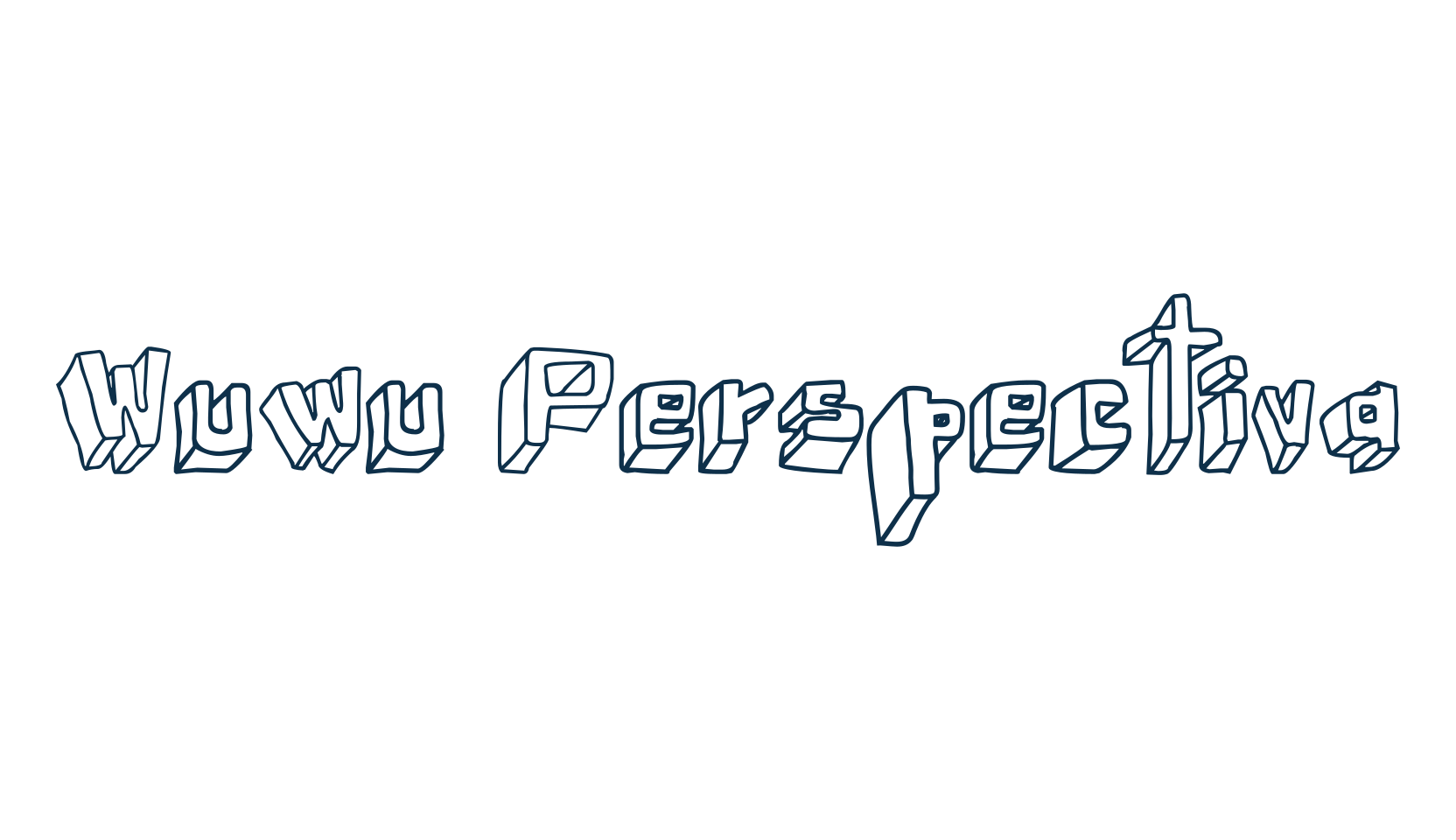 Wuwu Perspectiva, fancy cartoon decorative font preview