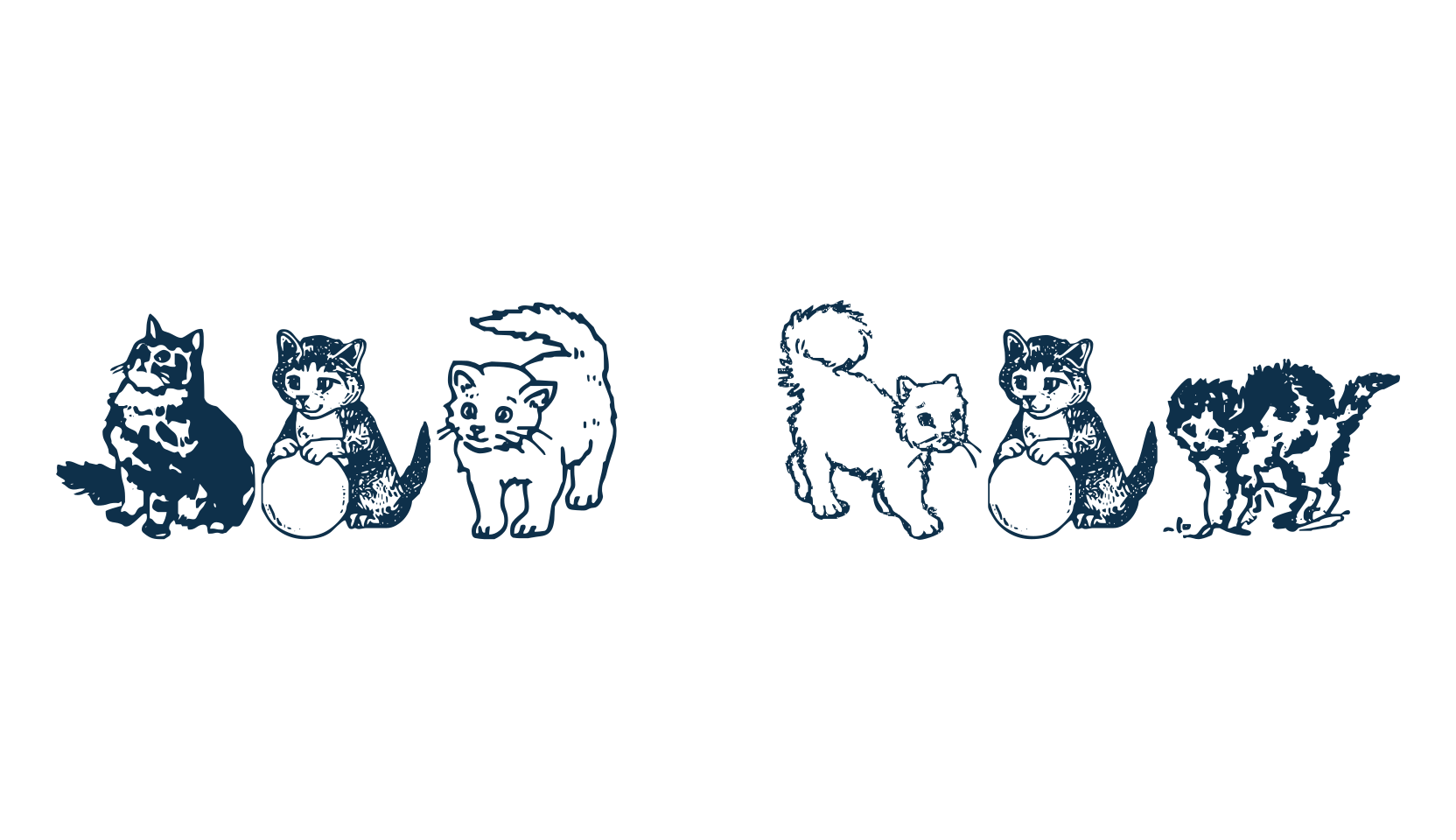 WW KuteKats, fancy decorative font preview