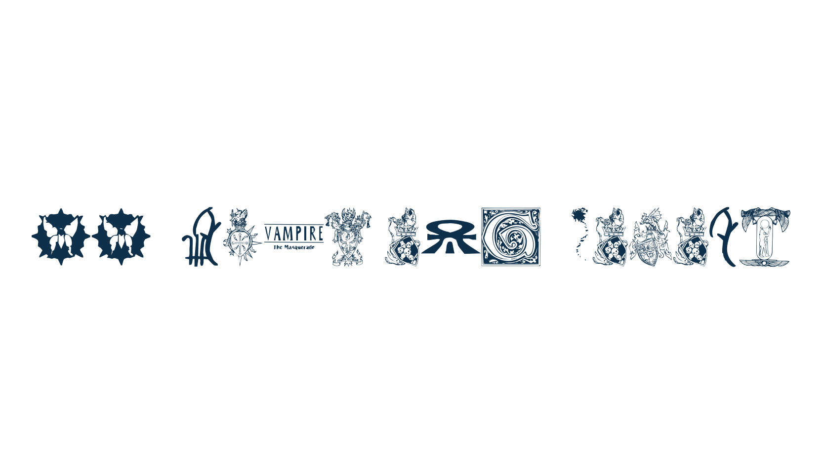 WW Vampire Sigils, display market font preview