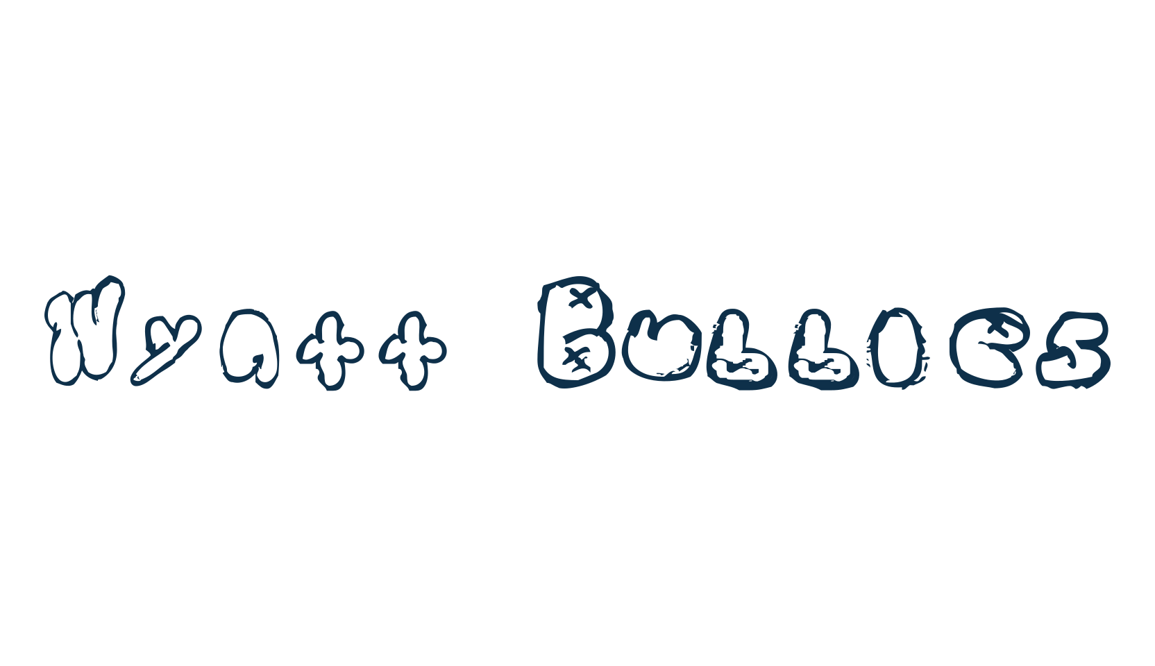 Wyatt Bubbles, fancy cartoon decorative font preview