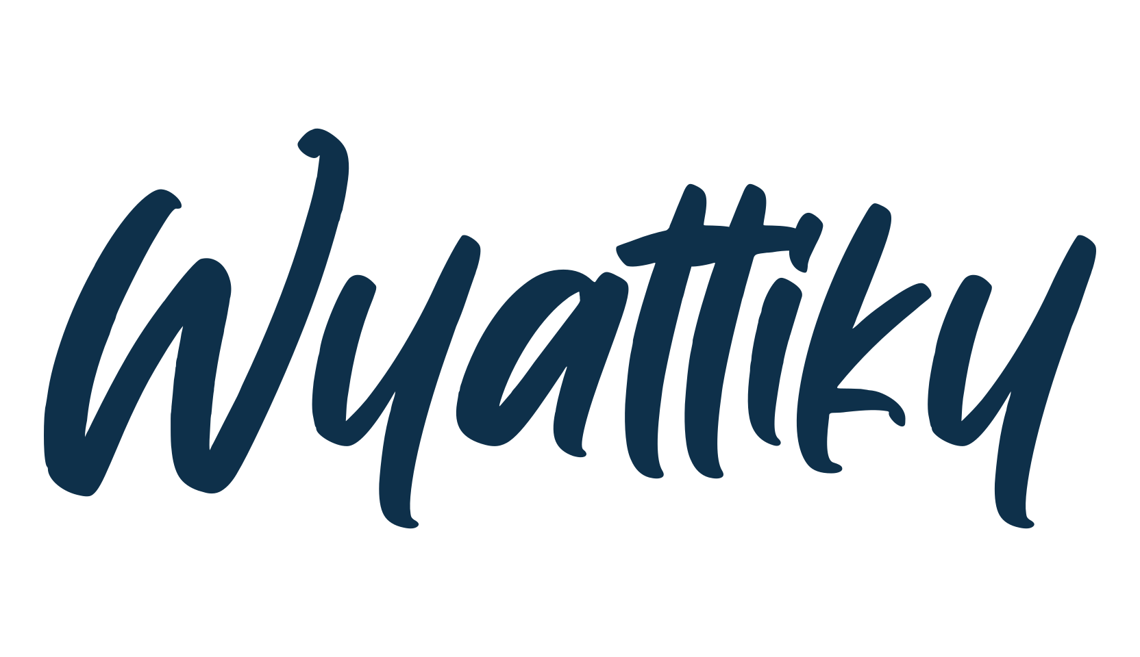 Wyattiky, script brush fancy decorative calligraphy font preview