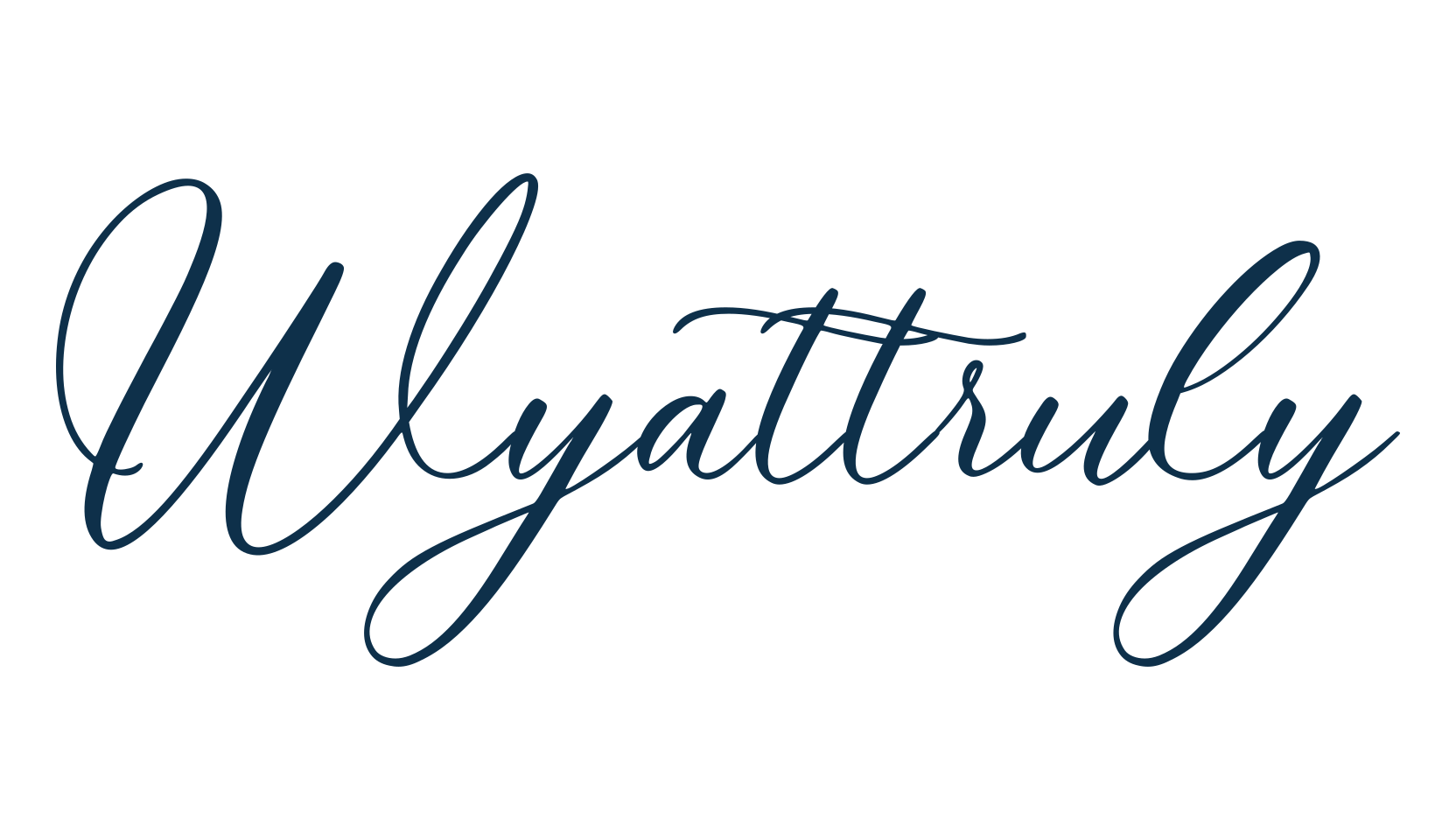 Wyattruly, handwriting font preview