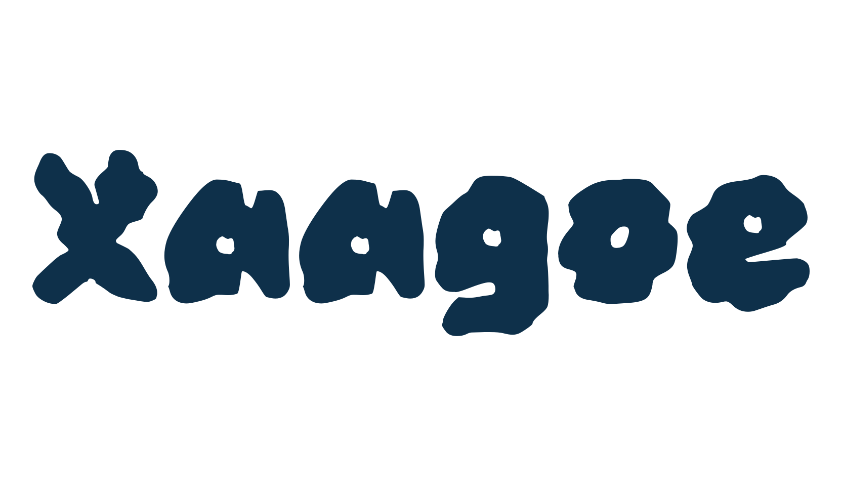Xaagoe, fancy cartoon decorative font preview