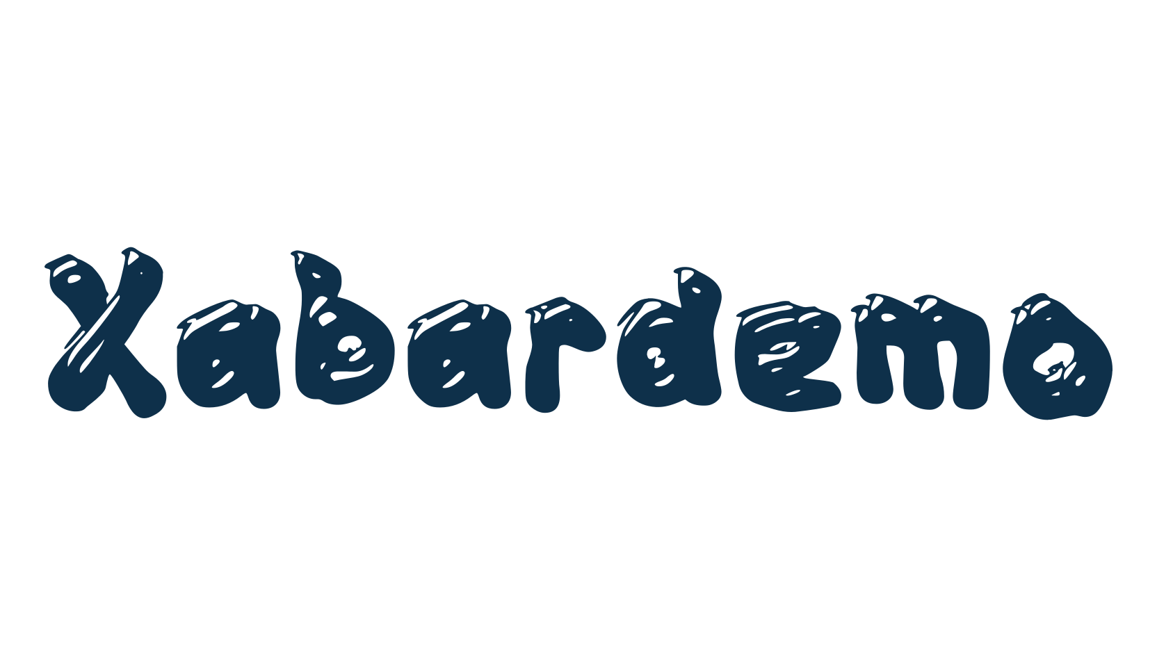 Xabardemo, fancy groovy decorative font preview