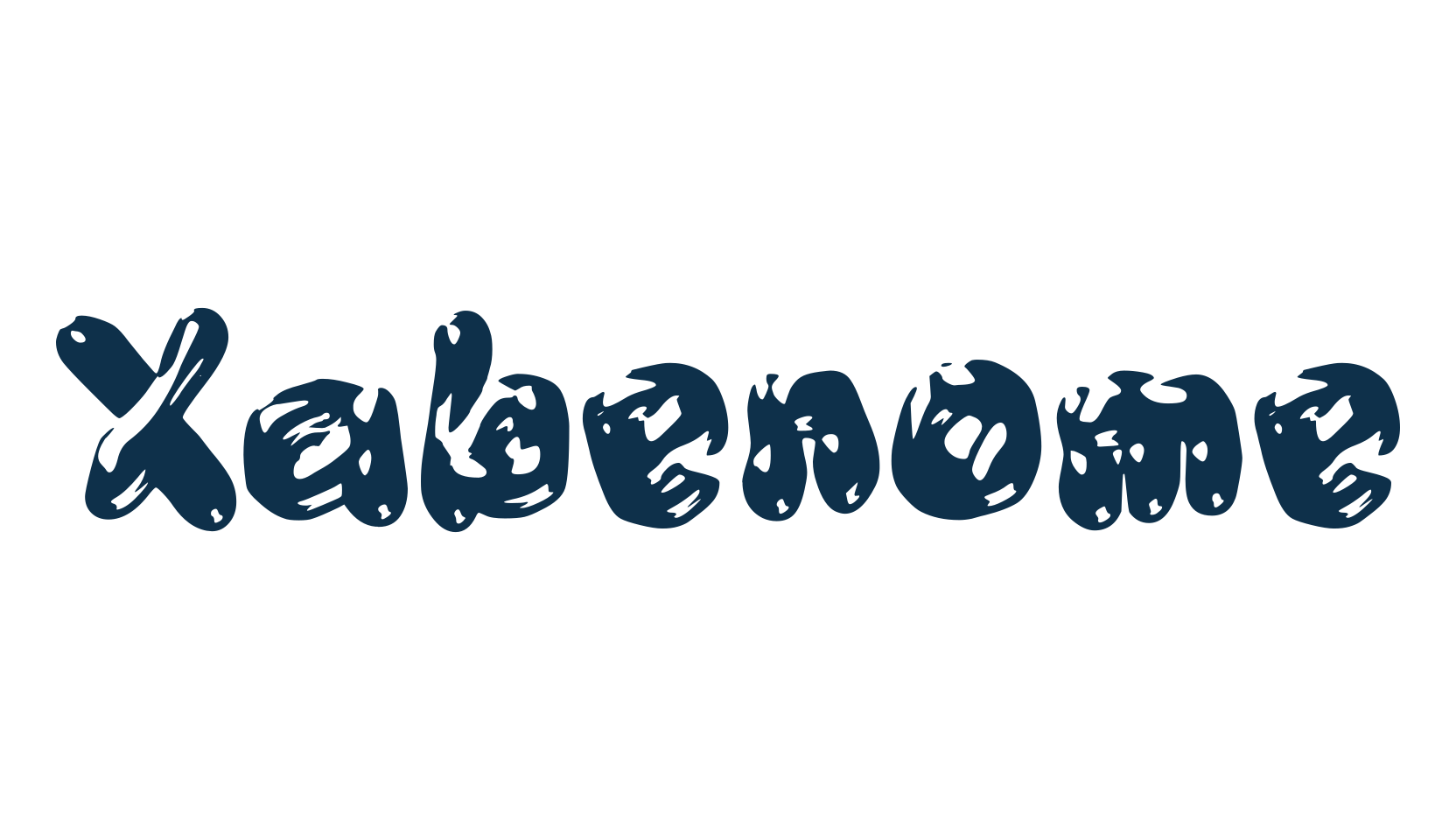 Xabenome, cartoon font preview