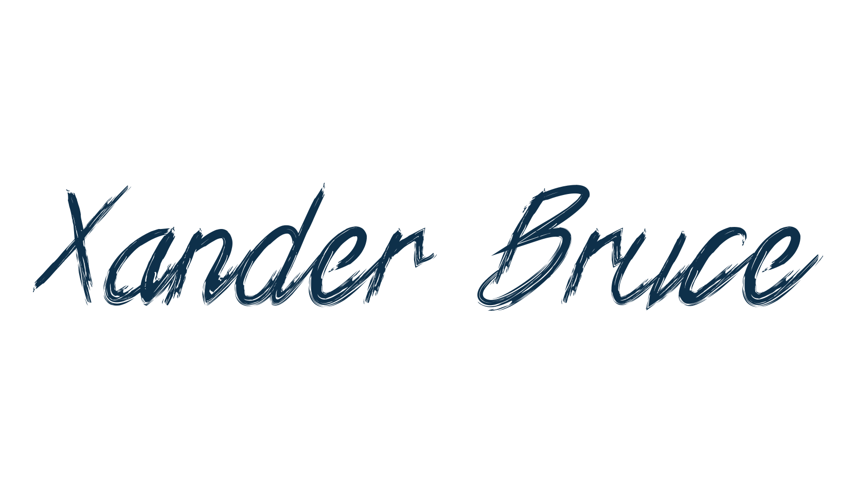 Xander Bruce, script brush fancy decorative calligraphy font preview