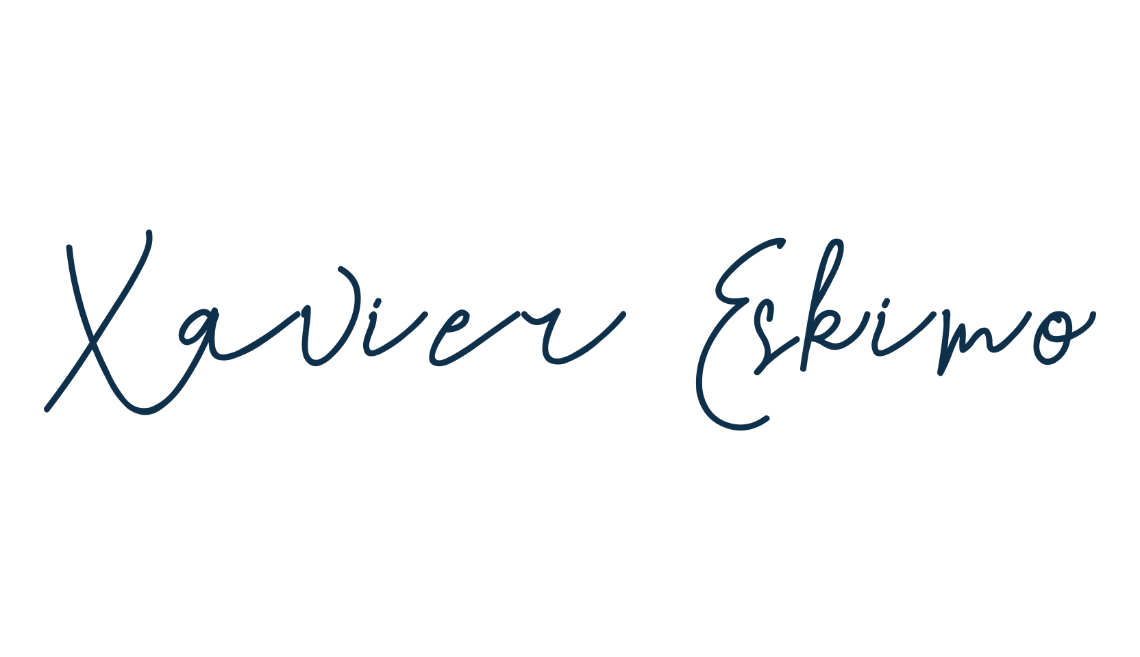 Xavier Eskimo, script handwritten fancy decorative calligraphy font preview