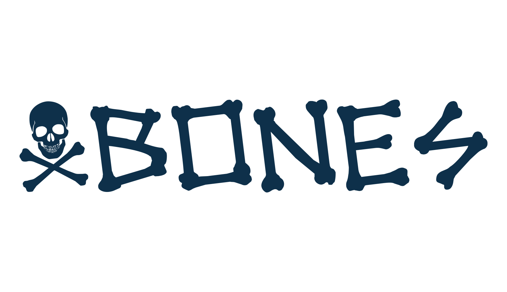 Xbones, fancy decorative font preview