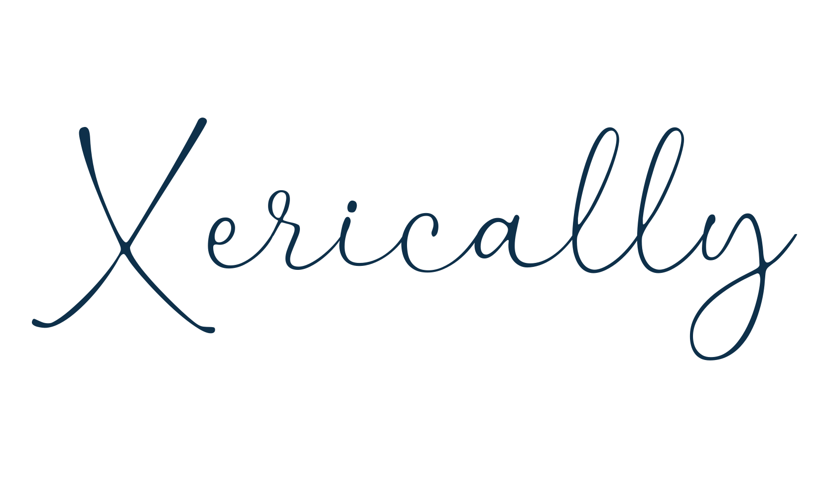 Xerically, script handwritten fancy decorative calligraphy font preview