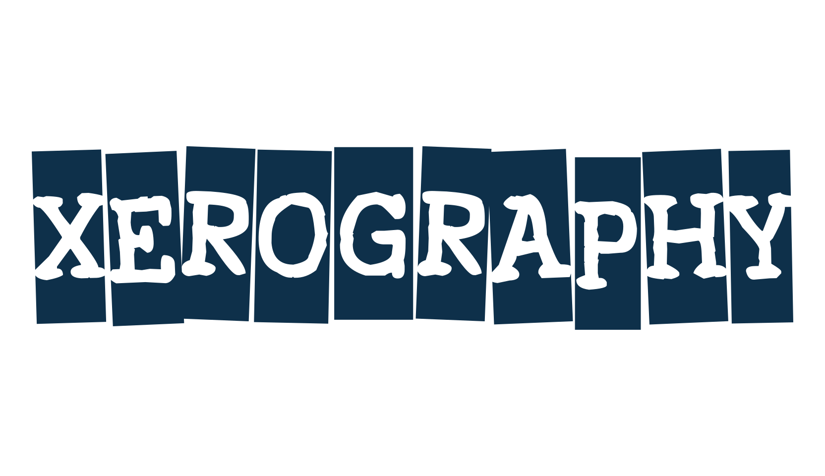 Xerography, decorative font preview
