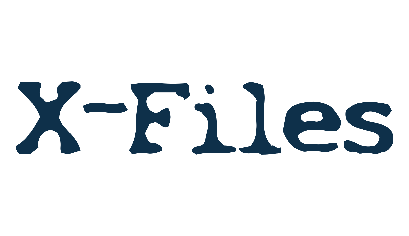 X-Files (xfiles1), fancy eroded decorative font preview