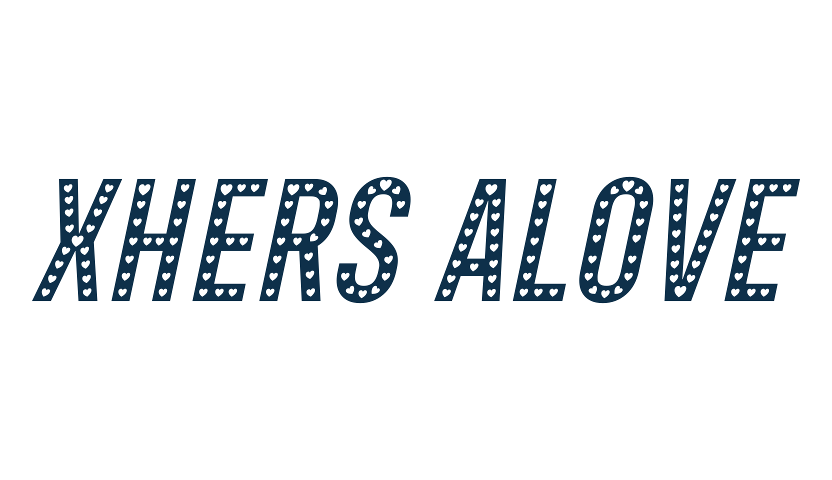 Xhers Alove, fancy decorative font preview